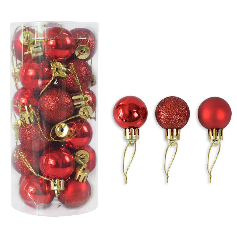 Bola de natal glitter Conjunto de 24 peças de decorações de Natal com bolas Natal  bolas