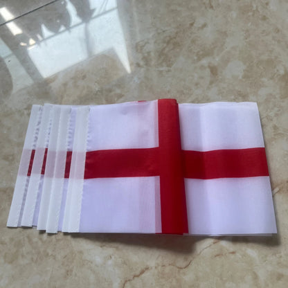 Mini bandeiras da Inglaterra Bandeira de mão 14x21cm, 50 peças de bandeiras inglesas