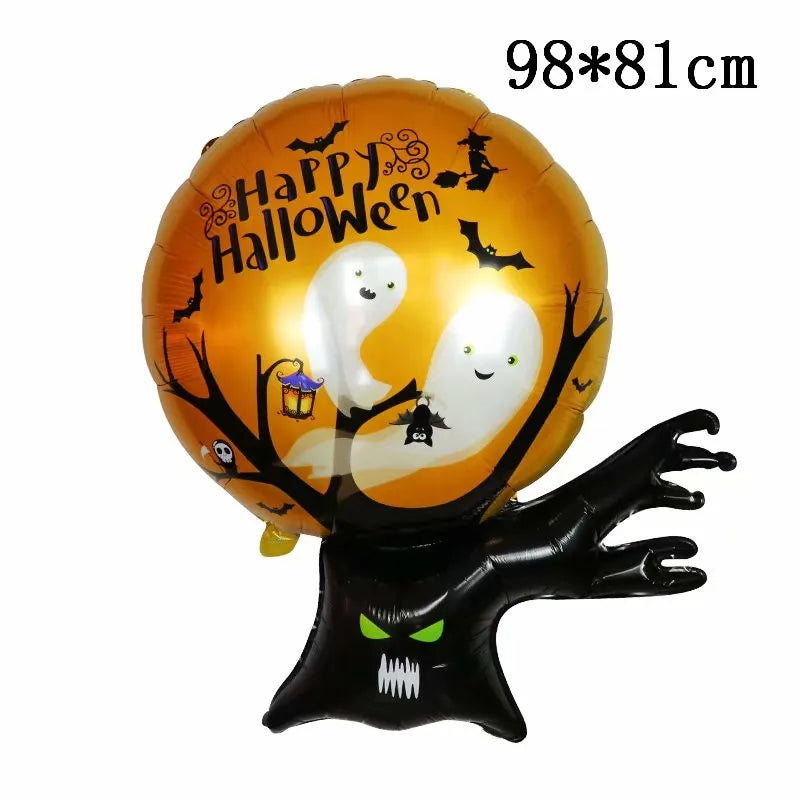 Decoração de festa de Halloween 3D balões decoração abóbora gato balão forma fantasma