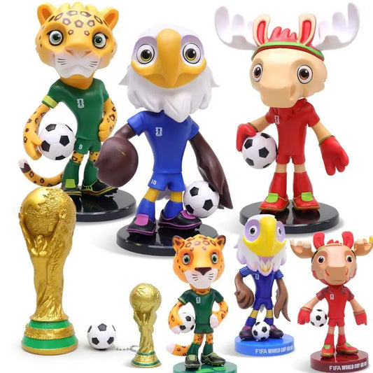 Kit Mascotes Copa Do Mundo Em 18cm Zayu,clutch E Maple