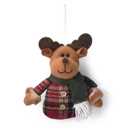 Boneco de Papai Pingente Noel Fofo em Forma de Cervo, Boneca de Natal, Enfeite Pendurar
