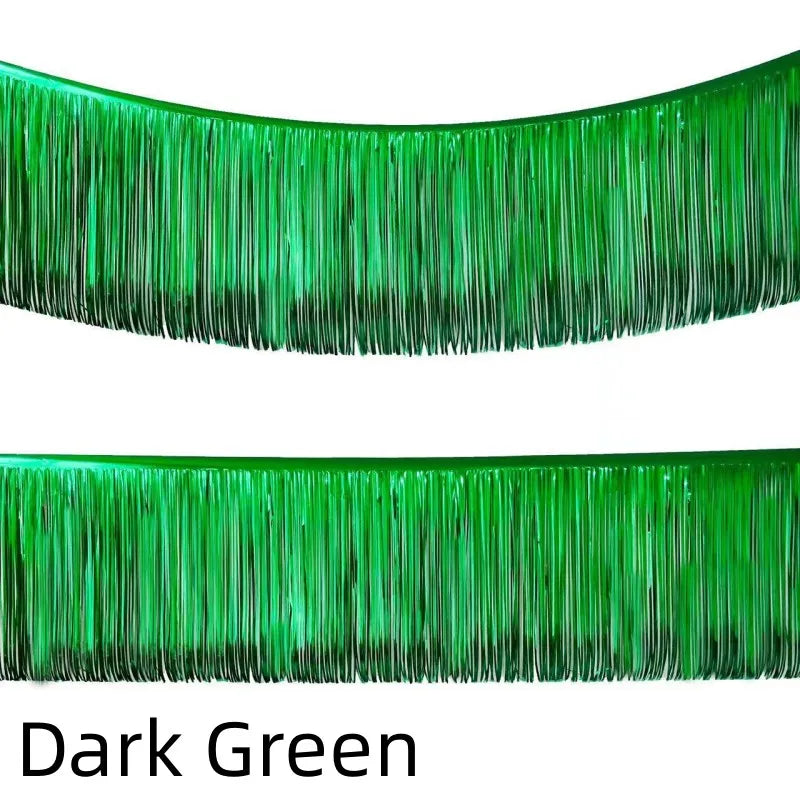Cortina Laser 1/2 pacotes de franja de folha metálica, boias de desfile para pendurar parede