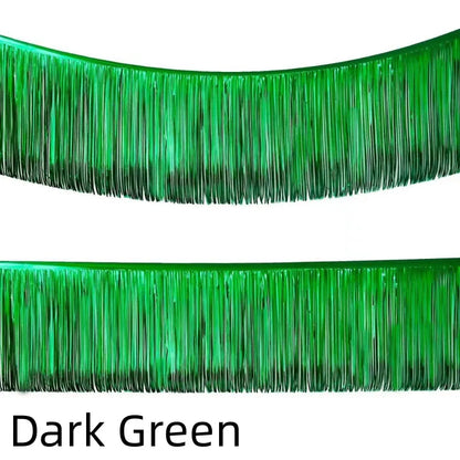 Cortina Laser 1/2 pacotes de franja de folha metálica, boias de desfile para pendurar parede
