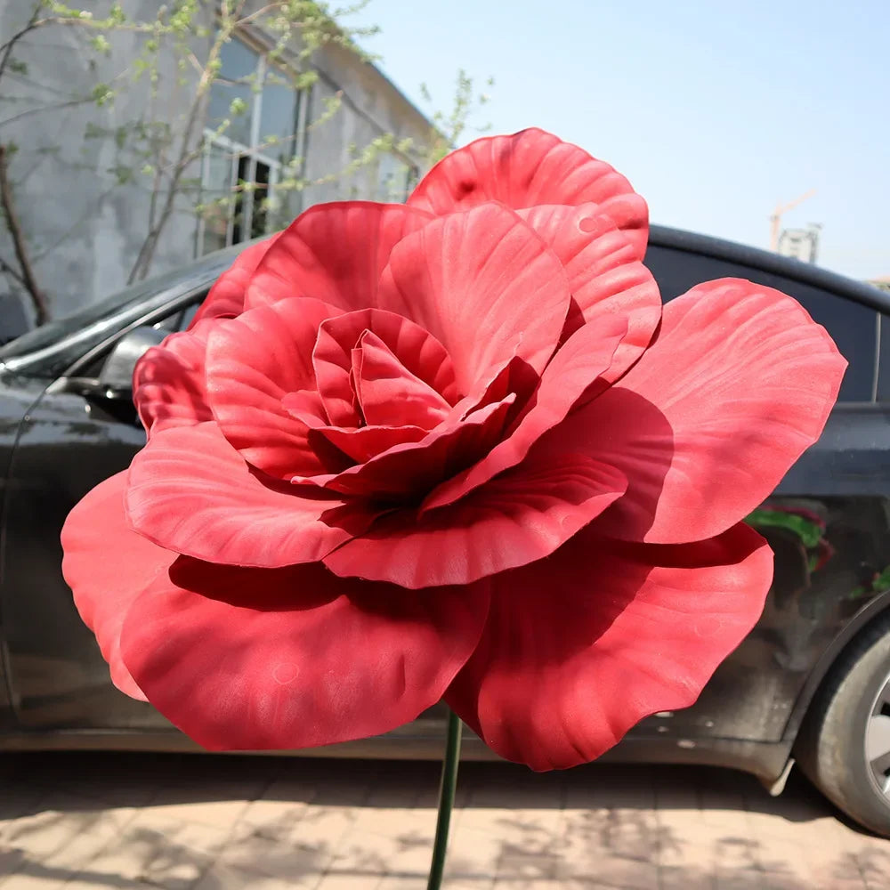 Simulação Peônia Flor , Foto Adereços Janela Exibição Artificial e Gigante 50cm Flores