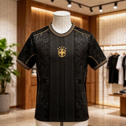 Camisa Seleção Brasileira (Preto) Camisas Bordadas Torcedor Seleção Brasileira