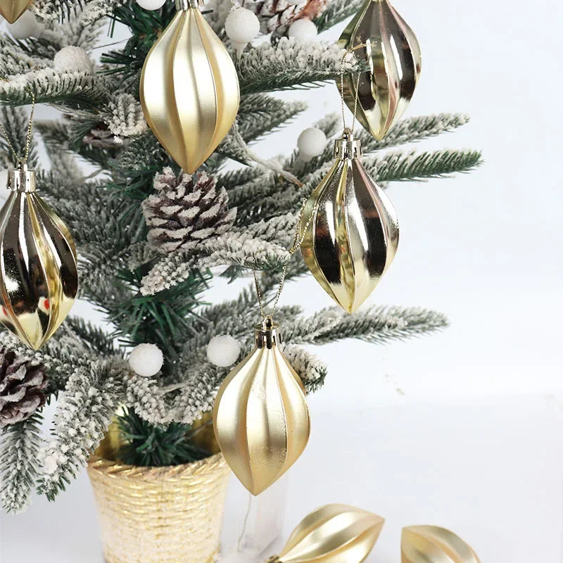 Bola de Natal de Cobre 24 Peças Decorações de Árvore de Natal Laranja e Cobre