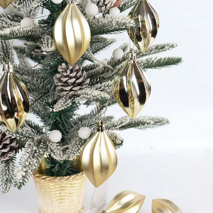 Bola de Natal de Cobre 24 Peças Decorações de Árvore de Natal Laranja e Cobre