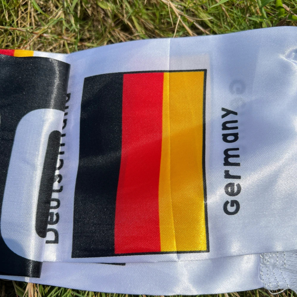 Cachecol de cetim para Copa do Mundo de torcedor de futebol com borla, ideal eventos