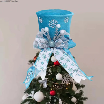 Topo de Árvore de Natal Chapéu de Árvore de Natal de Bengala Doce, Chapéu de Topo de Árvore Vermelho