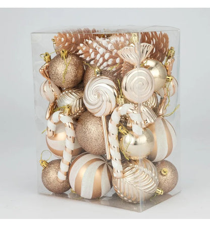 Bola de natal 36 peças enfeites de bola de Natal em formato especial, decoração de festa