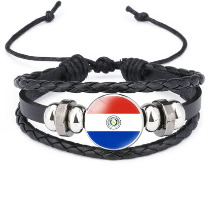 Pulseira criativa no estilo da bandeira nacional Brasil, lembrança viagem personalizada
