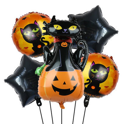 Decoração de balões de Halloween | Decoração de balão de aranha de abóbora Halloween