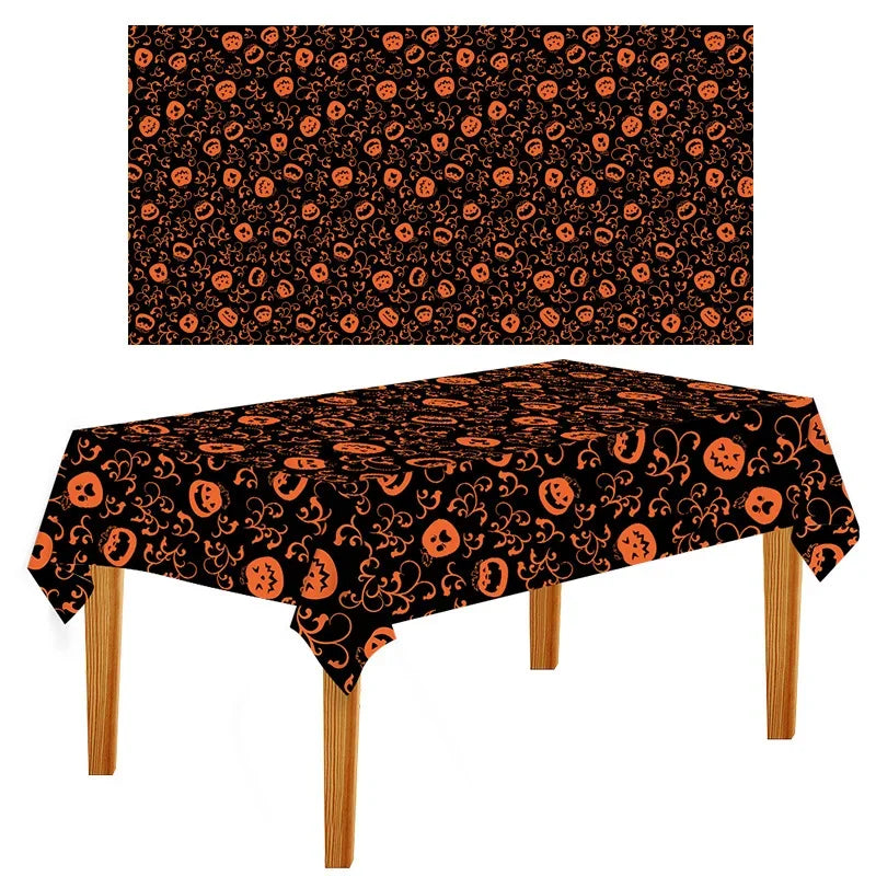Toalhas de mesa sangrentas de Halloween Capa de crânio de plástico capa de mesa