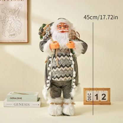 Enfeite Papai Noel Natal Estatuetas de Papai Noel | Figura de Natal de Papai Noel em pé