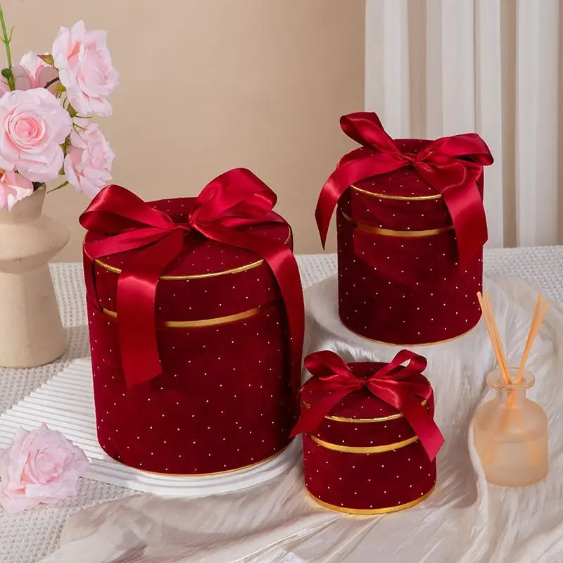 Caixa Natalina 1 Peça Caixas Cilíndricas Criativas para Decoração de Casamento Doces