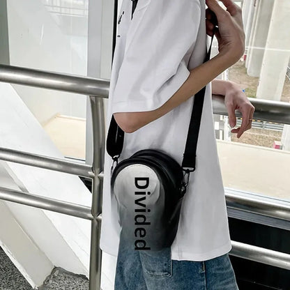 Bolsa transversal com rosto de fantasma refletivo de Halloween para mulheres e homens