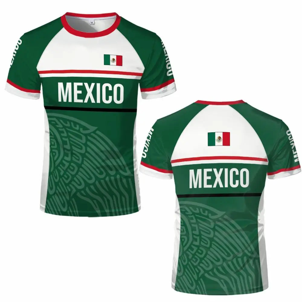 Camiseta personalizada do México, camisetas personalizadas com a bandeira mexicana