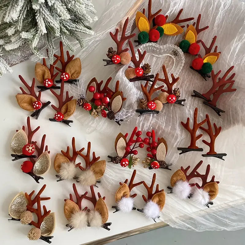 1 Par Grampos De Cabelo De Natal Grampo De Cabelo De Natal Acessórios