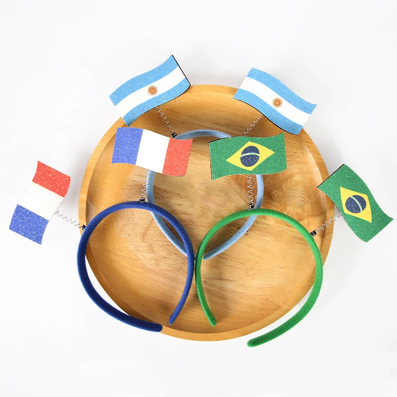 Tiara Arquinho Copa do Mundo Jogo Futebol Bandeira Brasil c/ Copa do Mundo