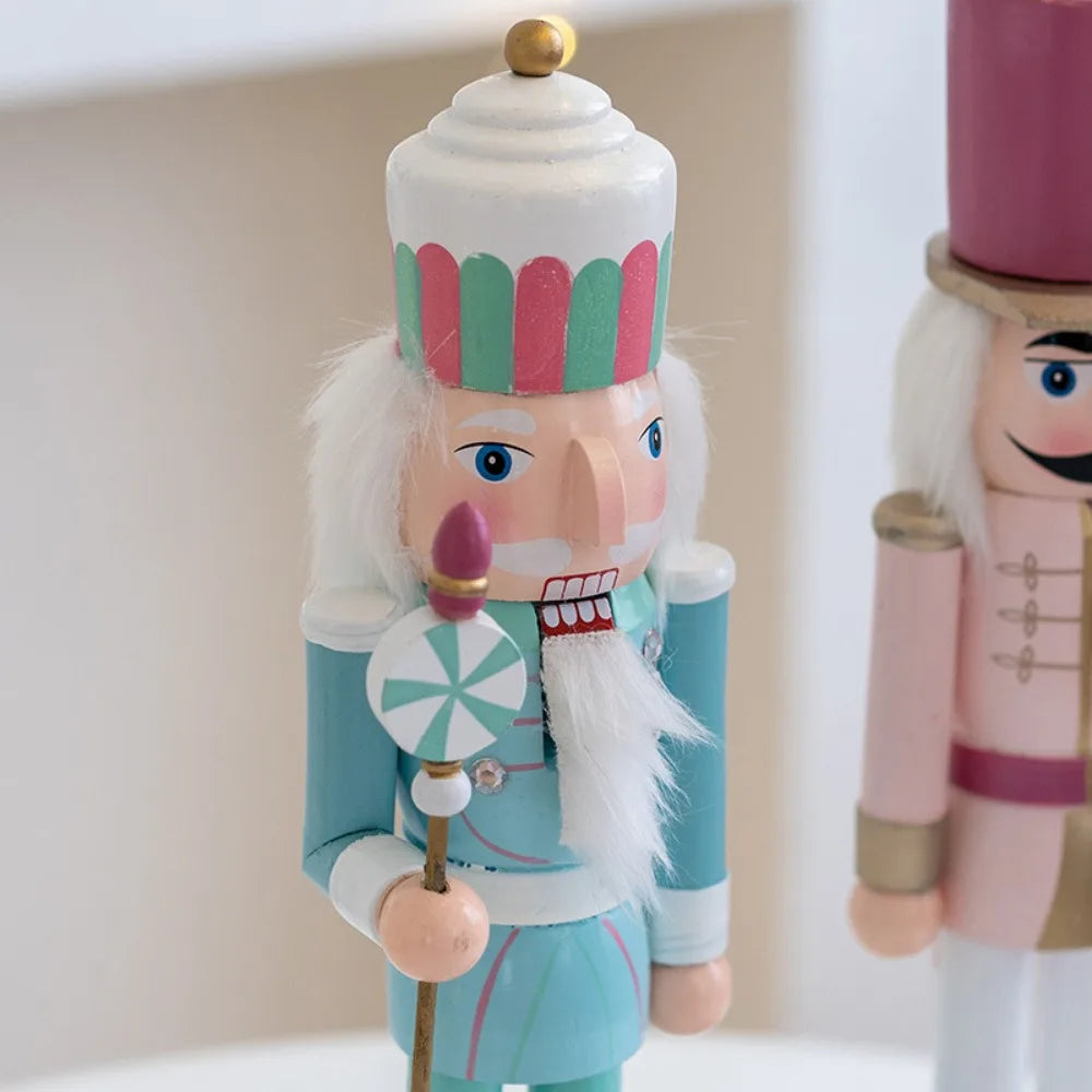 Quebra-nozes de Natal Enfeite de soldado de nogueira colorido de 25 cm, decoração Natal