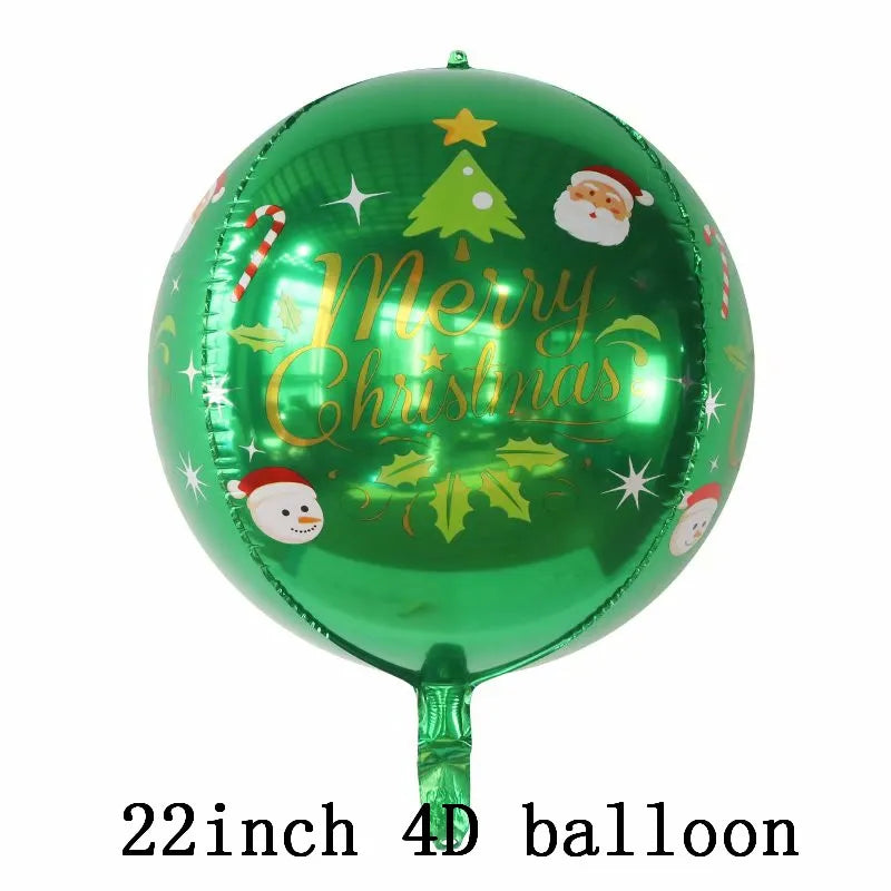 1 Mini Balão Metalizado Papai Noel Enfeites Natalinos Feliz Natal Centro Mesa 32cm