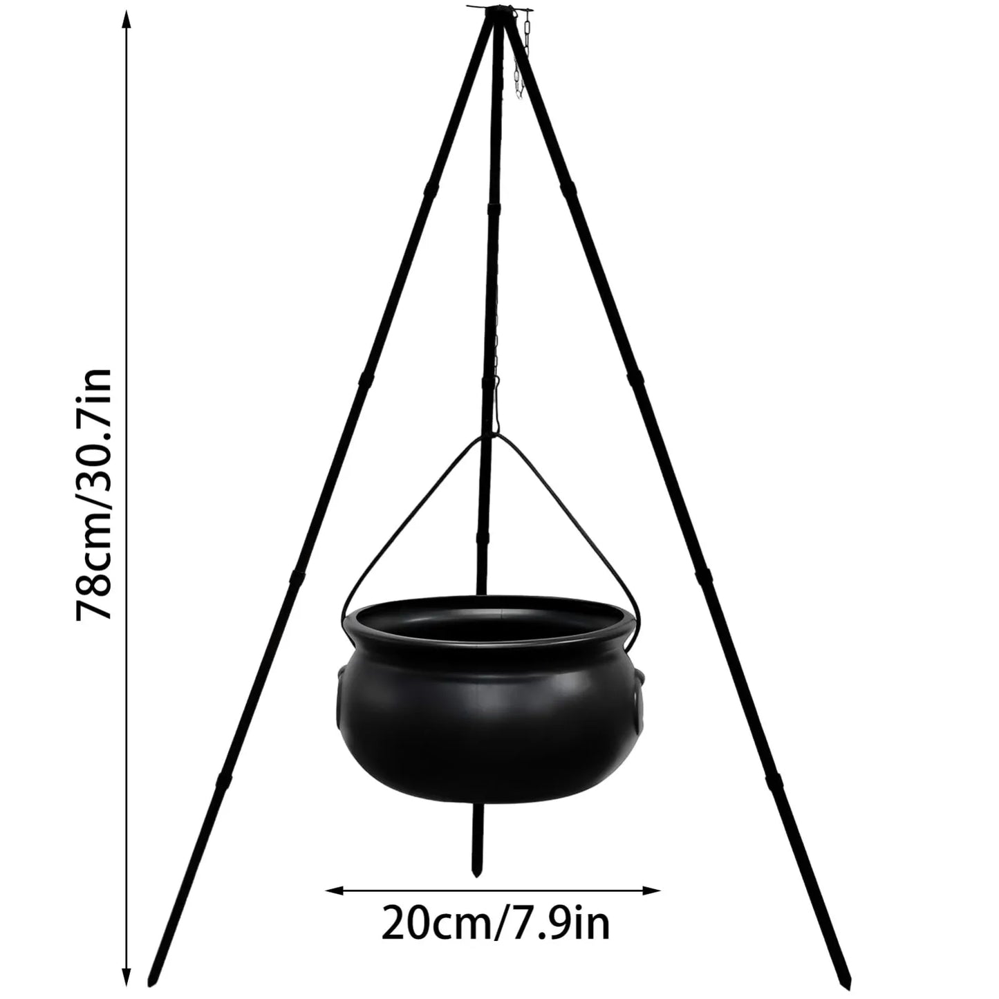 Caldeirão de bruxas decoração de Halloween para ambientes externos, caldeirão grande