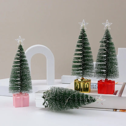 Árvore de Natal Pequena com Luz Multicolorida Conjunto de 3 Luzes LED Coloridas Natal
