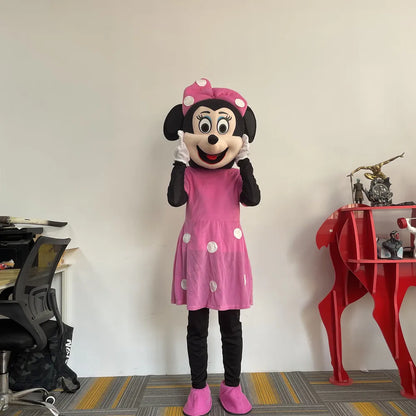 Disney mickey minnie mouse mascote conjunto clássico personagens de desenhos