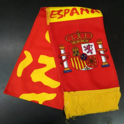 Cachecol para torcida de futebol Copa do Mundo, bandana para torcida de futebol, presente