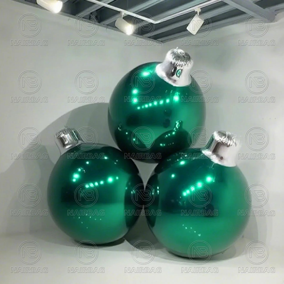 Bolas de espelho infláveis Natal grandes e brilhantes da para decoração de festas e Natal