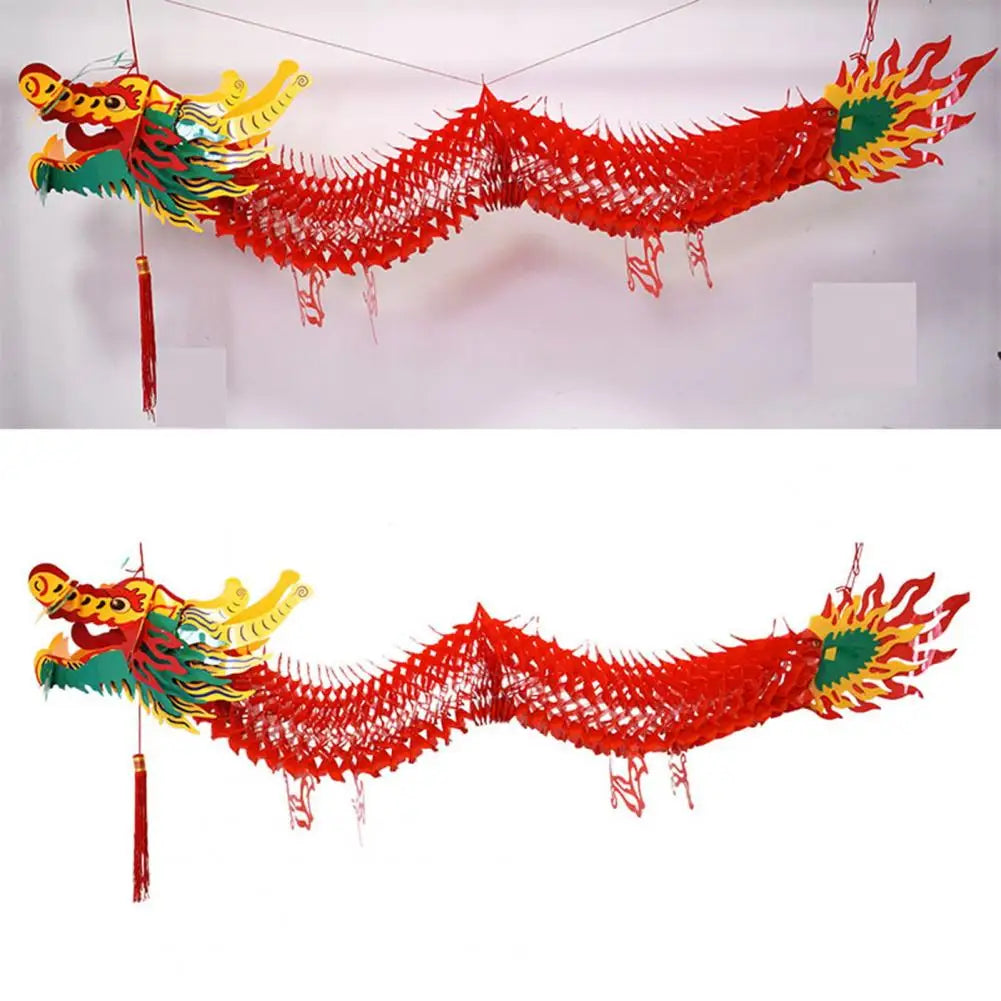 Lanterna de ano novo chinês lanterna de dragão chinês com borla ornamento festivo