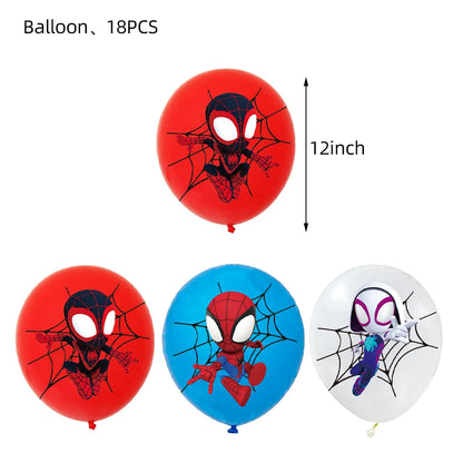 Spiderman 12 Polegada balões de látex ar globos meninos decorações