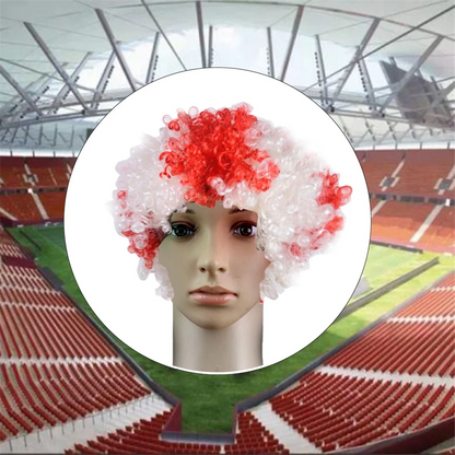 Peruca Copa do Mundo para torcedores de futebol, inspirada na Copa do Mundo, Peruca