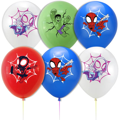 Spiderman 12 Polegada balões de látex ar globos meninos decorações