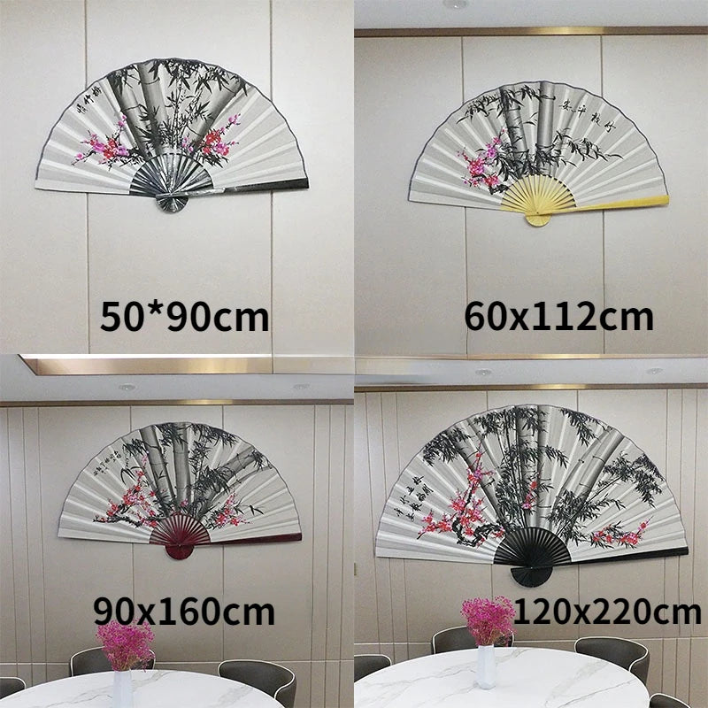 Leque Diferente De Madeira 120x220cm Bambu Branco leque de papel branco de bambu