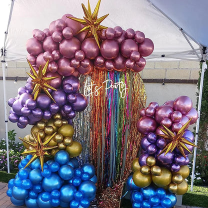 Kit 5 Balão Estrela 14 Pontas Grande 22 Polegadas 67cm. Balão Estrela