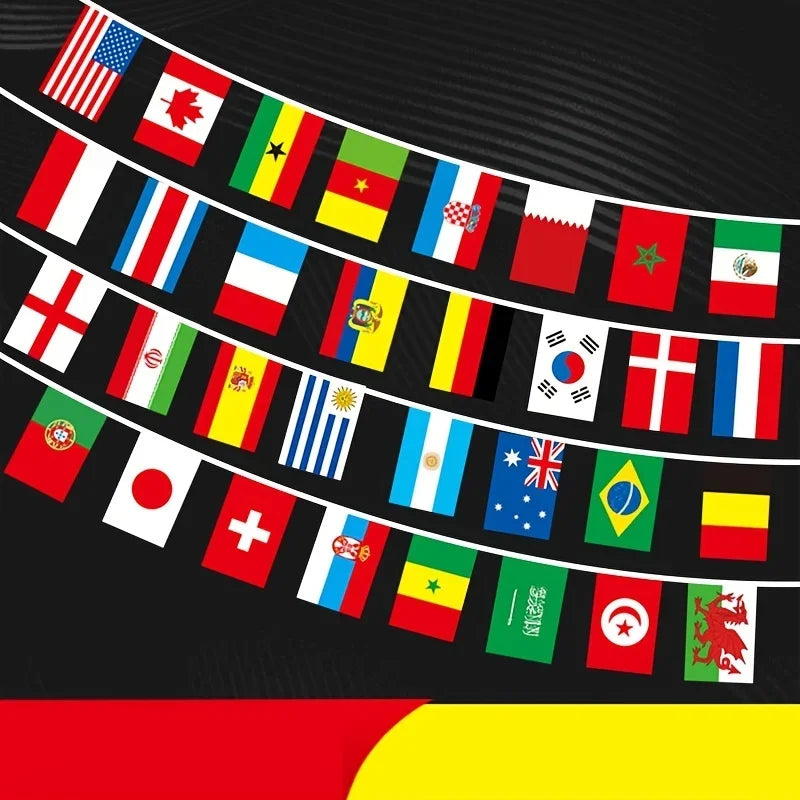 Bandeira de corda de 32 países bandeira internacional bandeira Copa do Mundo