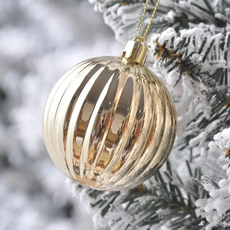 Bolas de natal Ornamentos de árvore de Natal de 3 mm de 36 quilates, grandes ornamentos