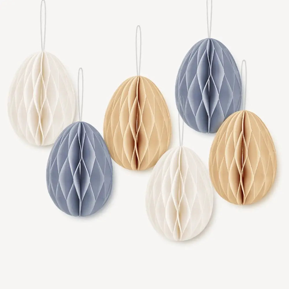 Ovo de Páscoa Decorativo 3D em Formato de Favo de Mel para Pendurar na Parede - Verde