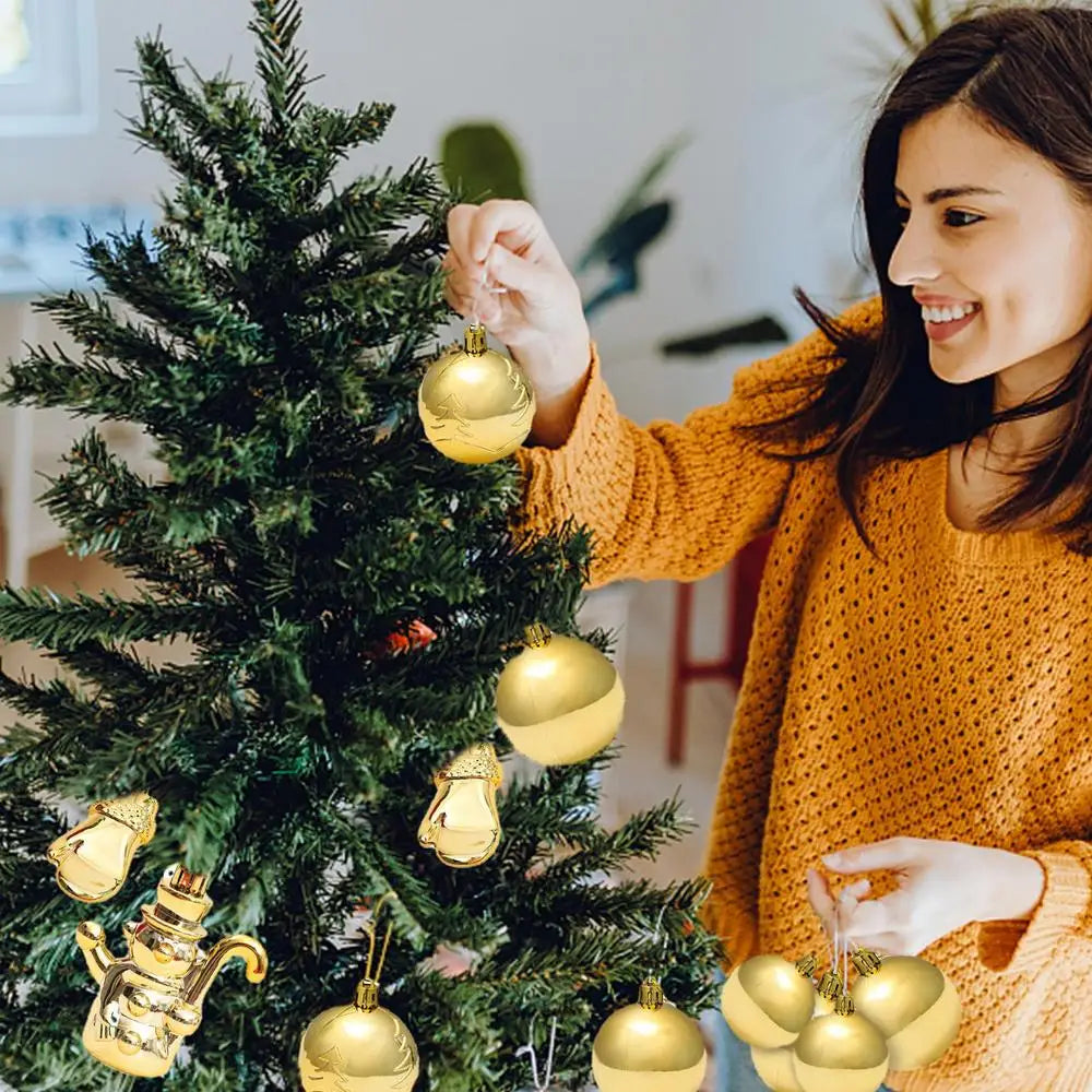 Enfeite de festa pequeno Bola de Natal com bola de natal bolas de árvore de natal