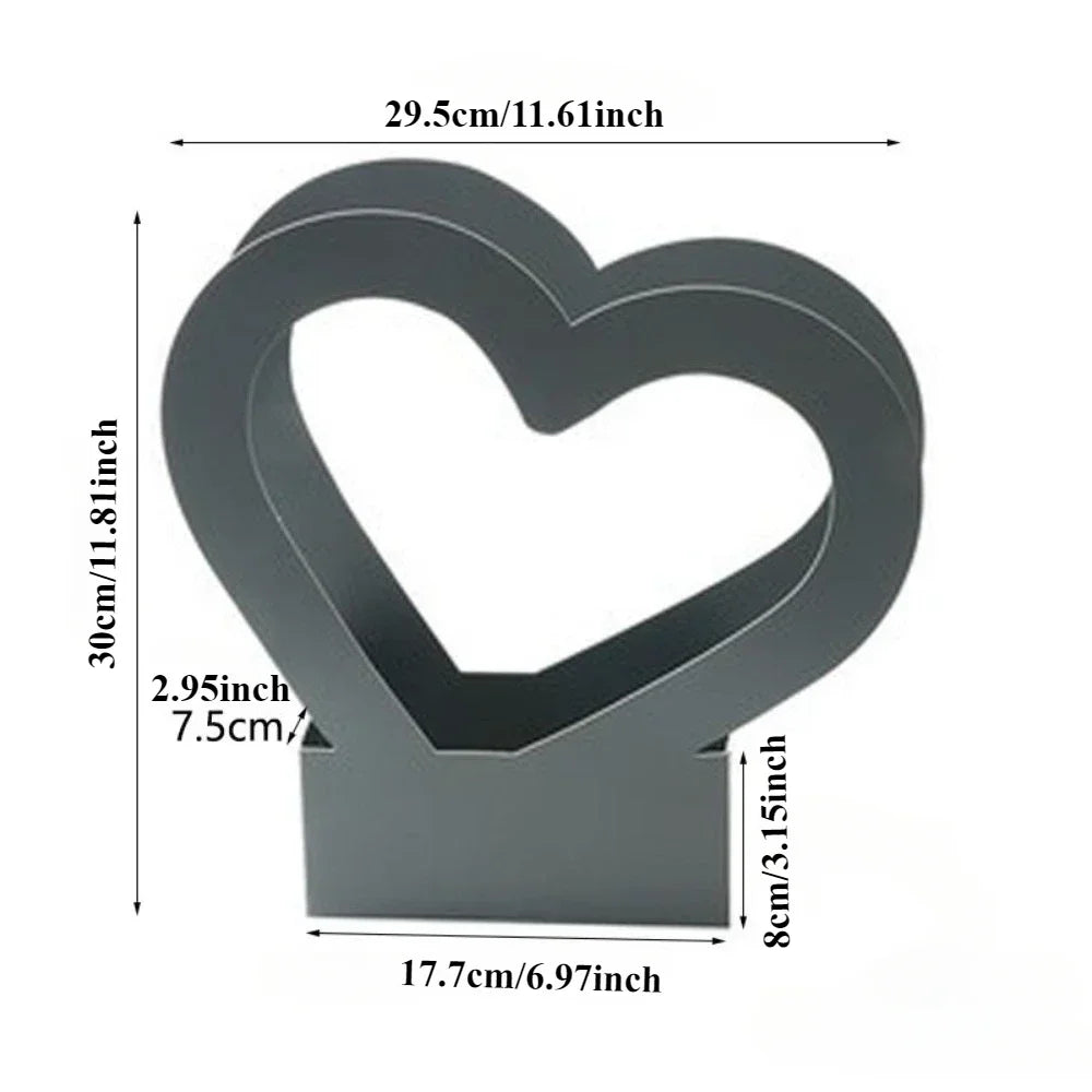 Sacola de flores amor conjunto de 10 peças cestos decorativos flores papelão dourados