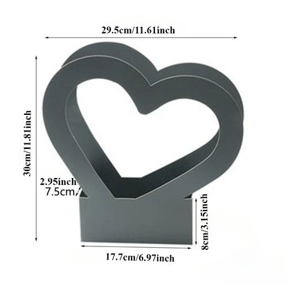 Sacola de flores amor conjunto de 10 peças cestos decorativos flores papelão dourados