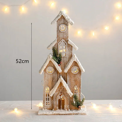 Cerca Decoração Natal Neve Pinho Decoração árvores Natal | Portão árvore natal madeira