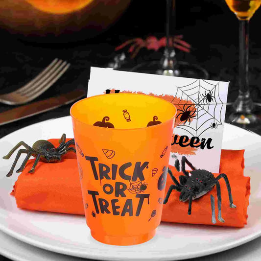 20 peças de copos de festa de Halloween, copos de plástico reutilizáveis festas Halloween