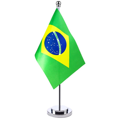 Bandeira com Mastro de Ferro Internacional Bandeiras do Mundo Haste Pequenas Bandeiras
