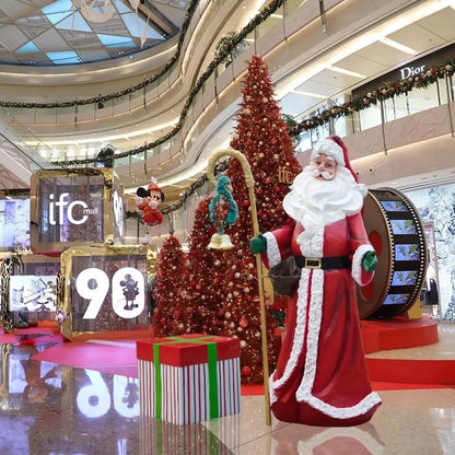 Papai Noel Gigante em Resina 1.70 Metros*2 Metros, Escultura de Natal Praças e Shoppings
