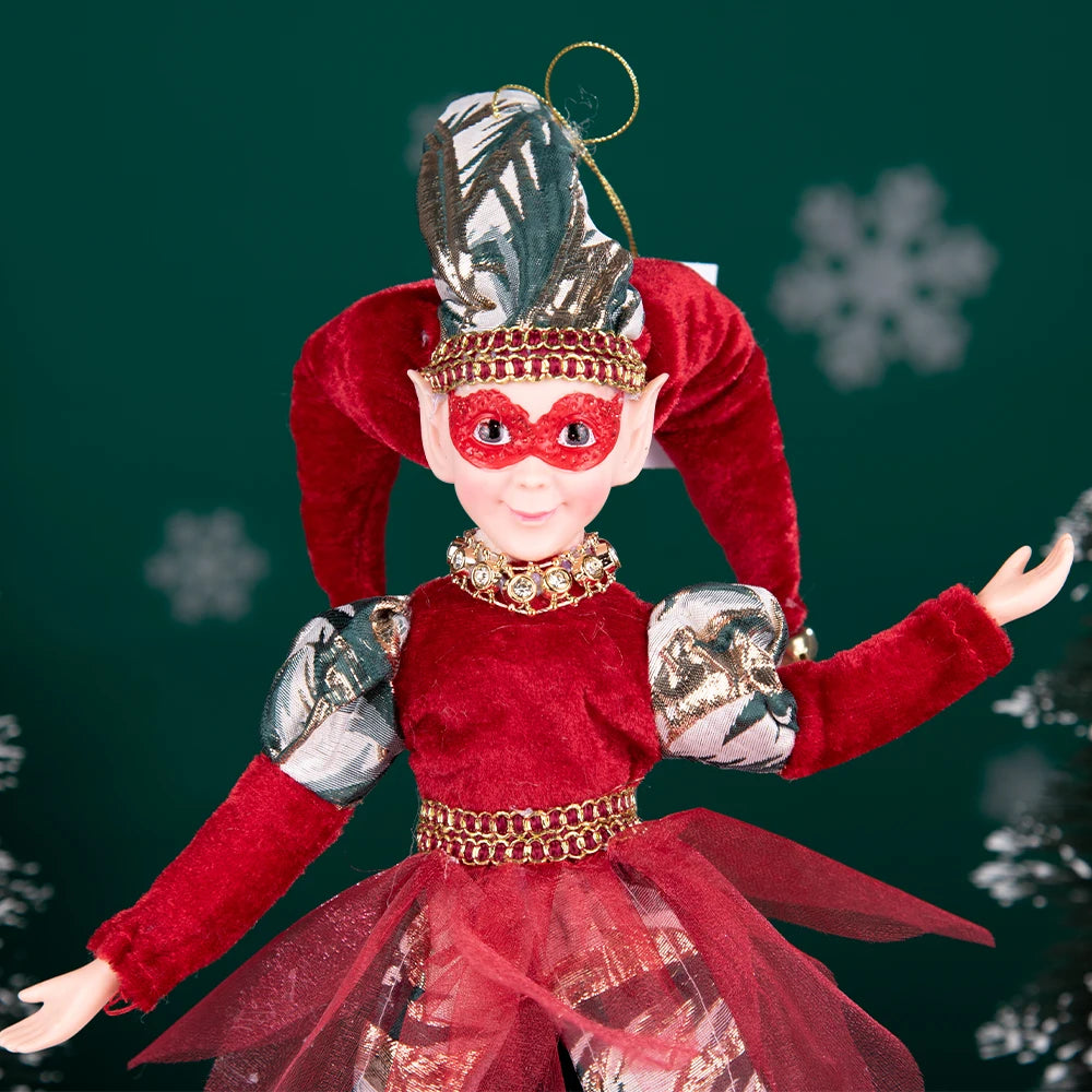 Fada do País das Maravilhas do Inverno de Natal, Grande - 45cm, Palhaço de Natal Decorativo
