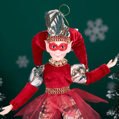 Fada do País das Maravilhas do Inverno de Natal, Grande - 45cm, Palhaço de Natal Decorativo