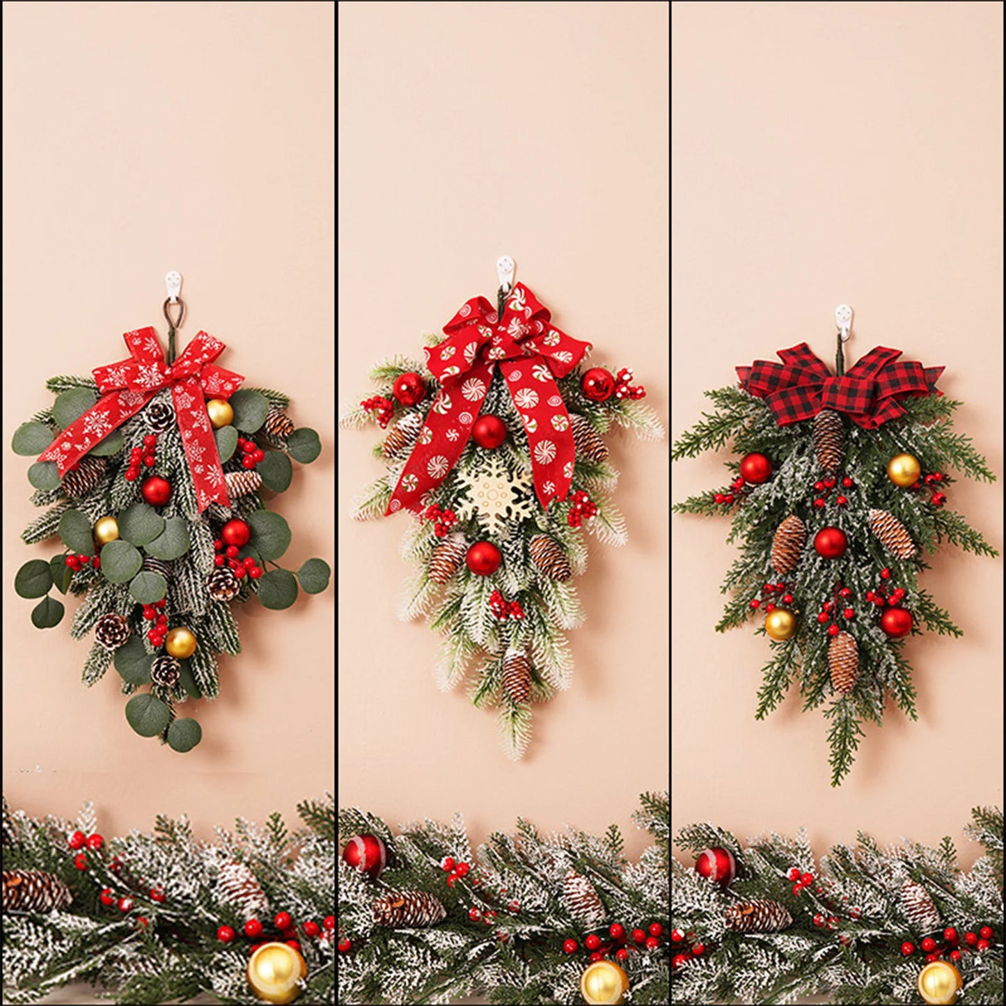 Guirlanda de Natal Enfeites Pendurados Árvore De Natal Layout De Cena De 50 Cm