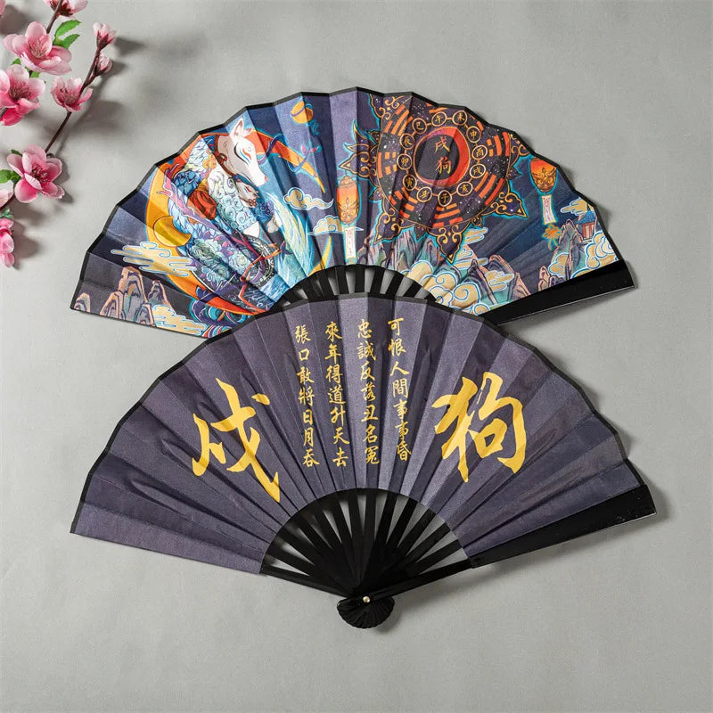 Leque de mão chinês leque dobrável chinês decoração da cultura chinesa decoração retrô